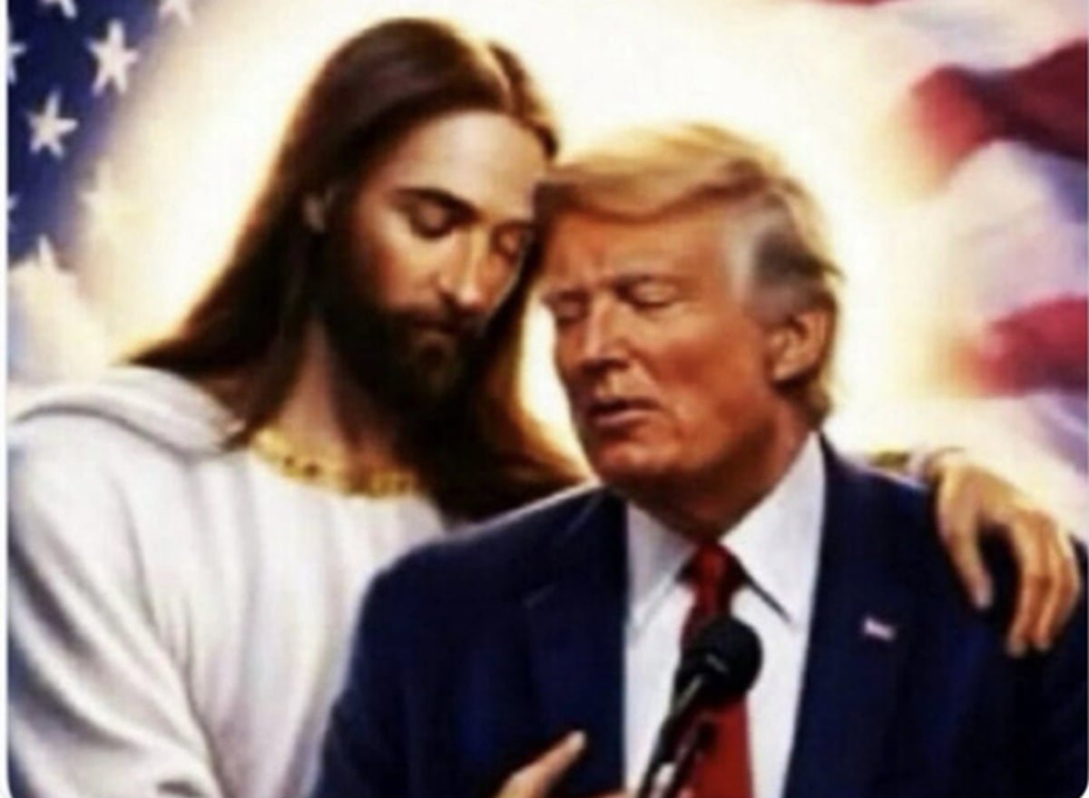Trump imagen IA Jesús