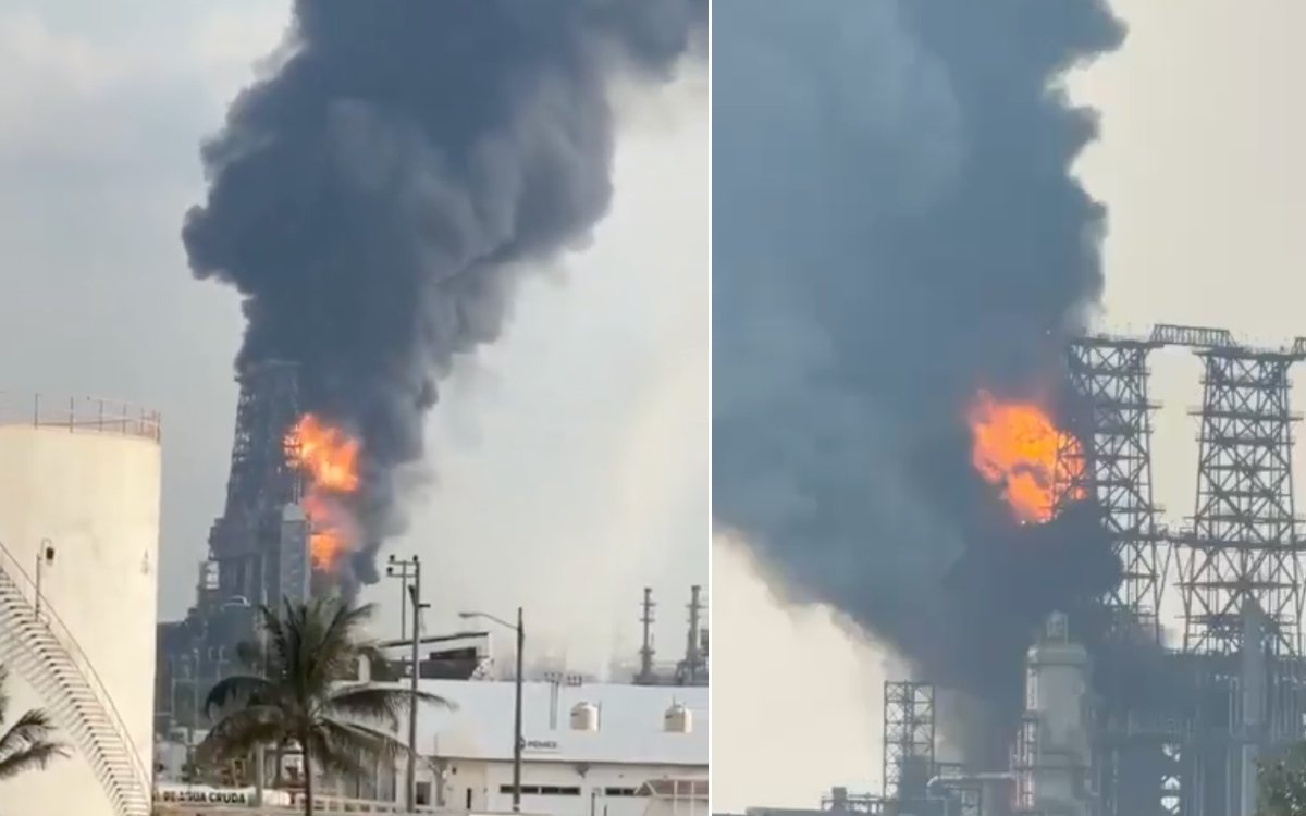 Incendio refinería Dos Bocas