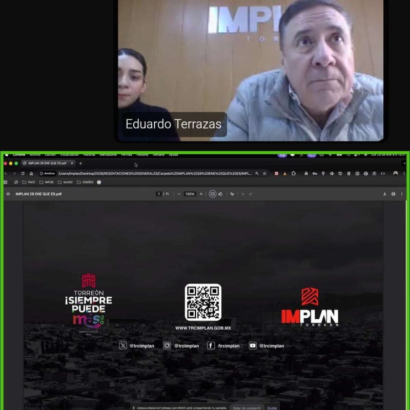 IMPLAN presenta la agenda urbana 2026 para el desarrollo de Torreón