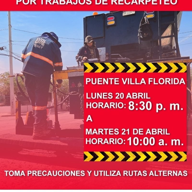 cierre nocturno de vialidad