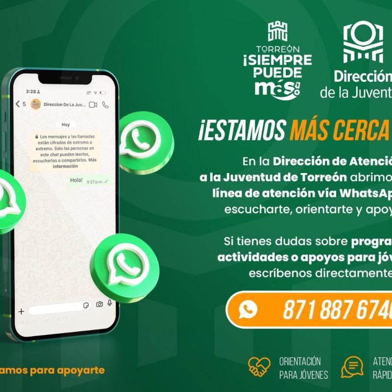 atencion-via-whatsapp-direccion-juventud-torreon