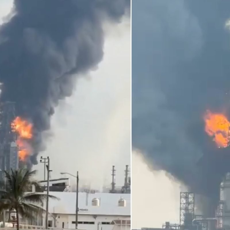 Incendio refinería Dos Bocas